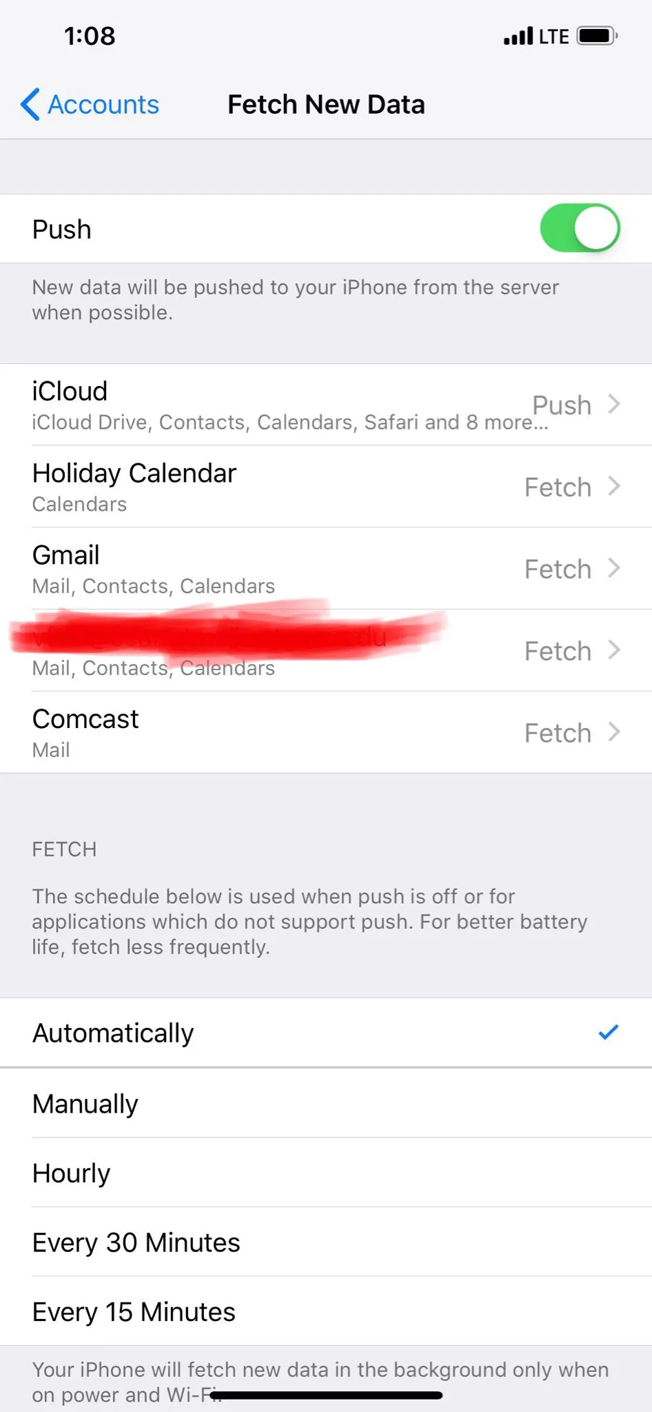 comcast email wont work on ipad