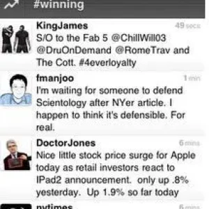 Twitter update