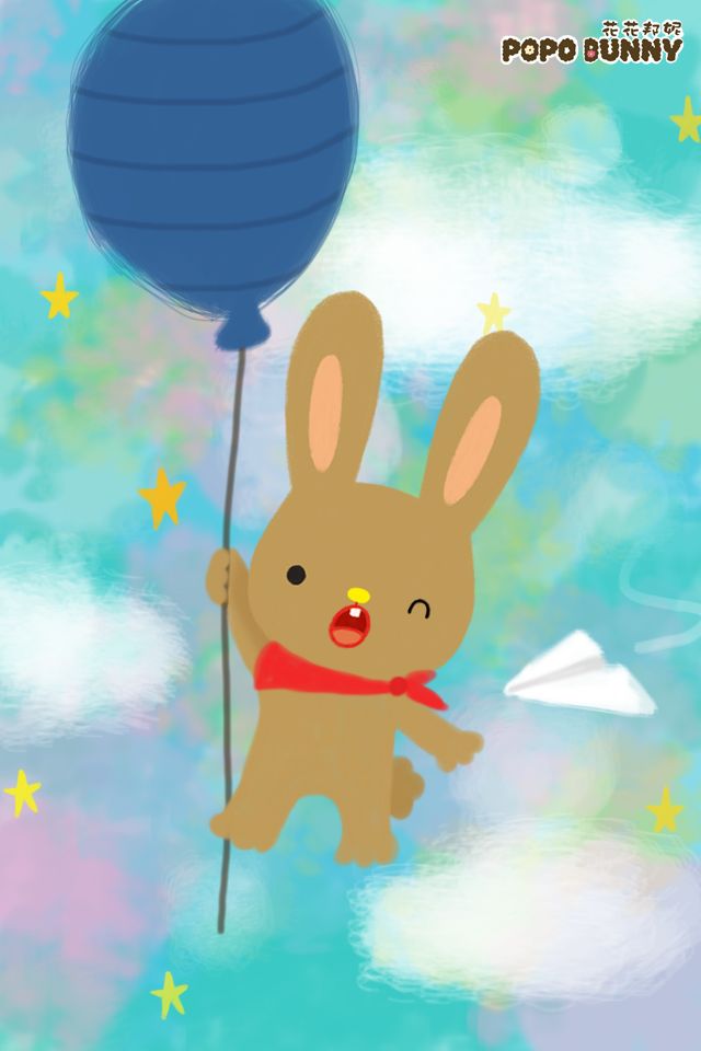 Happy Bunny in the Sky
