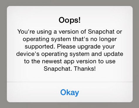 Snapchat-upgrade-message-jailbreakers.png